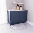 Ver imagem 1 de Balcão de Cozinha 2 Portas 100% MDF 120cm sem Tampo Sevilha Herval Azul/Órion