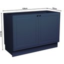 Ver imagem 4 de Balcão de Cozinha 2 Portas 100% MDF 120cm sem Tampo Sevilha Herval Azul/Órion