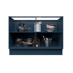 Balcão de Cozinha 2 Portas 100% MDF 120cm sem Tampo Sevilha Herval Azul/Órion - 6