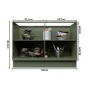 Ver imagem 5 de Balcão de Cozinha 2 Portas 100% MDF 120cm sem Tampo Sevilha Herval Verde/Hill