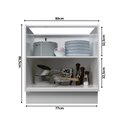 Ver imagem 4 de Balcão de Cozinha 2 Portas 100% MDF 80cm sem Tampo Sevilha Herval Branco/Ártico