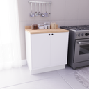 Ver imagem 1 de Balcão de Cozinha 2 Portas 100% MDF 80cm sem Tampo Sevilha Herval Branco/Ártico