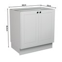 Ver imagem 5 de Balcão de Cozinha 2 Portas 100% MDF 80cm sem Tampo Sevilha Herval Branco/Ártico