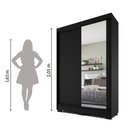 Ver imagem 5 de Guarda Roupas Solteiro Com Espelho 2 Portas de Correr Leblon 