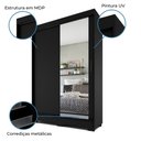 Ver imagem 4 de Guarda Roupas Solteiro Com Espelho 2 Portas de Correr Leblon 