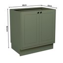 Ver imagem 4 de Balcão de Cozinha 2 Portas 100% MDF 80cm sem Tampo Sevilha Herval Verde/Hill