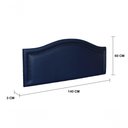Ver imagem 3 de Cabeceira Casal Curva Luxo 140x60 Courino Azul - Tachas Fumê