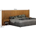 Ver imagem 4 de Cabeceira Casal Milano Ripado com 2 Mesa de cabeceira