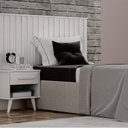 Ver imagem 2 de Cabeceira Solteiro Milano Ripado com Mesa de Cabeceira