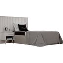 Ver imagem 3 de Cabeceira Solteiro Milano Ripado com Mesa de Cabeceira