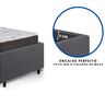 Base Box Cama Solteiro Sapateira Suede Cinza e Colchão Pantanal Anjos 88x188 - 2