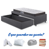 Base Box Cama Solteiro Sapateira Suede Cinza e Colchão Pantanal Anjos 88x188 - 3