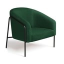 Ver imagem 2 de Poltrona Sala Industrial Alta Preto Stella Bouclê Verde D03 - D’Rossi