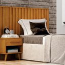 Ver imagem 2 de Cabeceira Solteiro Milano Ripado com Mesa de Cabeceira