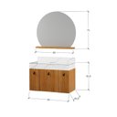 Ver imagem 3 de Conjunto de Banheiro Nicole 80 sem Cuba