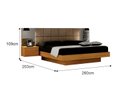 Ver imagem 3 de Cama Casal/Queen Cabeceira com 2 Mesas de Apoio Braga Marrom/Cinamomo