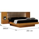 Ver imagem 3 de Cama Casal/queen Cabeceira com 2 Mesas de Apoio Braga