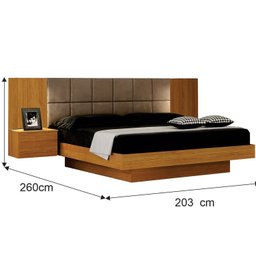 Cama Casal/queen Cabeceira com 2 Mesas de Apoio Braga - 3