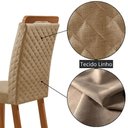Ver imagem 2 de Mesa de Jantar Alvorada 180cm Tampo MDF Vidro Canto Copo com 6 Cadeiras Lorena Moderna Mobília