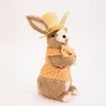Coelho de Páscoa Enfeite Decoração com Chapéu e Flores 34cm - 2