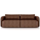 Ver imagem 3 de Sofá 3 Lugares Sala Living Orgânico 220cm Oregon K01 Couríssimo Marrom - Lyam Decor