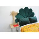 Ver imagem 1 de Cabeceira Casal Petalas Luxo Estofada - Veludo Verde - 140x60cm