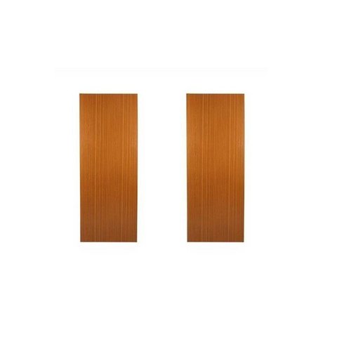 Kit com 2 Folhas de Porta Madeira Lisa 210x80cm Espessura 3,5cm Melamínica Marrom/Mogno MGM