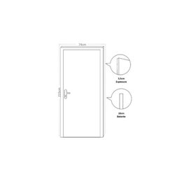 2 Kits Porta de Madeira Lisa 215x74cm com Batente de Mdf Ultra 10cm Melamínica - 5