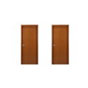 Ver imagem 1 de 2 Kits Porta de Madeira Lisa 215x74cm com Batente de MDF Ultra 10cm Melamínica Marrom/Mogno MGM