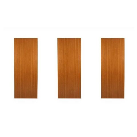 3 Folhas de Porta Madeira Lisa 210x72cm Espessura 3,5cm Melamínica Marrom/Mogno MGM