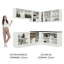Ver imagem 6 de Armário de Cozinha Completa de Canto 100% MDF 389cm Branco/Rustic Acordes Madesa 02