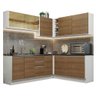 Armário de Cozinha Completa de Canto 100% MDF 389cm Branco/Rustic Acordes Madesa 02 - 3