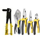 Ver imagem 1 de Kit Jogo 5 Alicates – 1 Universal 8 Pol+1 de Corte 6"+1 Bico Meia Cana 6"+1 Pressão Pol+1 Rebitador