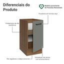 Ver imagem 3 de Balcão de Cozinha 40 cm 1 Porta (sem Tampo) Rustic/Cinza Agata Madesa