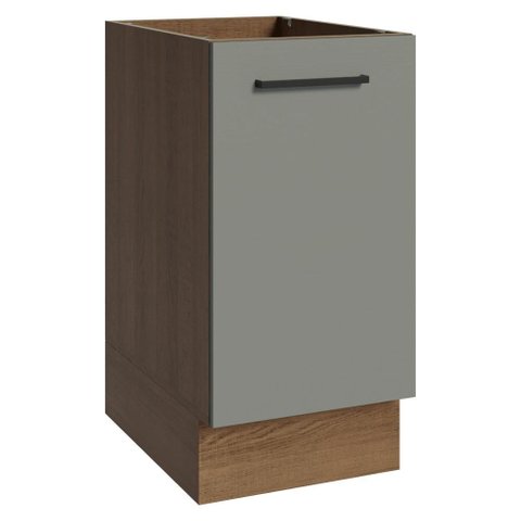 Balcão de Cozinha 40 cm 1 Porta (sem Tampo) Rustic/Cinza Agata Madesa