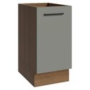 Ver imagem 1 de Balcão de Cozinha 40 cm 1 Porta (sem Tampo) Rustic/Cinza Agata Madesa