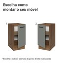 Ver imagem 4 de Balcão de Cozinha 40 cm 1 Porta (sem Tampo) Rustic/Cinza Agata Madesa