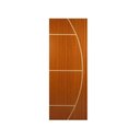 Ver imagem 3 de Kit 3 Folhas de Porta Madeira Decorada 210x80cm 3,5cm Mogno MGM Marrom