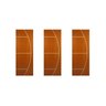 Kit 3 Folhas de Porta Madeira Decorada 210x80cm 3,5cm Mogno MGM - 1