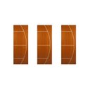 Ver imagem 1 de Kit 3 Folhas de Porta Madeira Decorada 210x80cm 3,5cm Mogno MGM