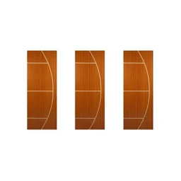 Kit 3 Folhas de Porta Madeira Decorada 210x80cm 3,5cm Mogno MGM - 1 Kit 3 Folhas de Porta Madeira Decorada 210x80cm 3,5cm Mogno MGM - 1