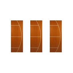 Kit 3 Folhas de Porta Madeira Decorada 210x80cm 3,5cm Mogno MGM - 2 Kit 3 Folhas de Porta Madeira Decorada 210x80cm 3,5cm Mogno MGM - 2