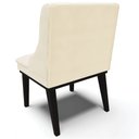 Ver imagem 6 de Kit 3 Cadeiras Decorativas Sala de Jantar Base Fixa de Madeira Firenze Veludo Bege/Preto G19 - Gran