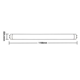 Kit 10 Lâmpadas Led Taschibra Tubo Led 40 20w Bivolt T8 4000k Luz Neutra - 3
