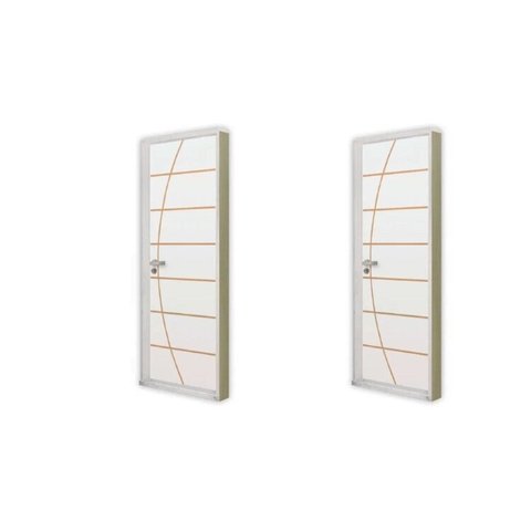 2 Kits Porta de Madeira Decorada 215x75cm com Batente de Aço 6cm Neblina