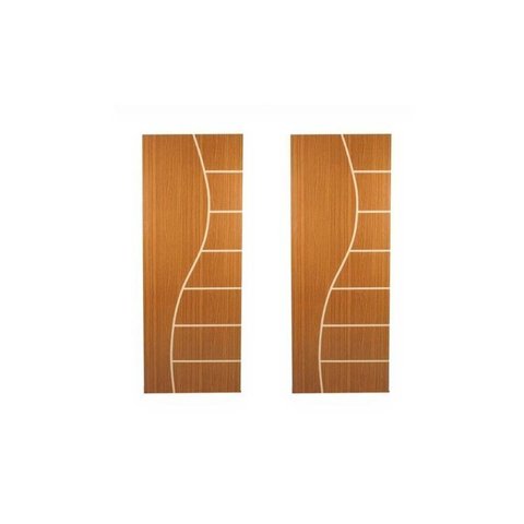 2 Folhas de Porta Madeira Decorada 210x90cm Espessura 3,5cm Cantareira Marrom/Mogno MGM