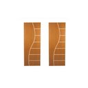 Ver imagem 1 de 2 Folhas de Porta Madeira Decorada 210x90cm Espessura 3,5cm Cantareira Marrom/Mogno MGM