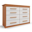 Ver imagem 1 de Comoda 8 Gavetas Elegance Freijo Off White Batrol