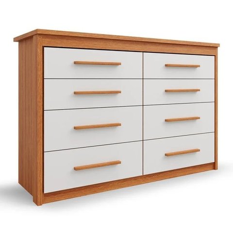 Comoda 8 Gavetas Elegance Freijo Off White Batrol