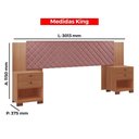 Ver imagem 4 de Cabeceira Box Gold New Regulável 2 Mesas de Cabeceira 100% MDF